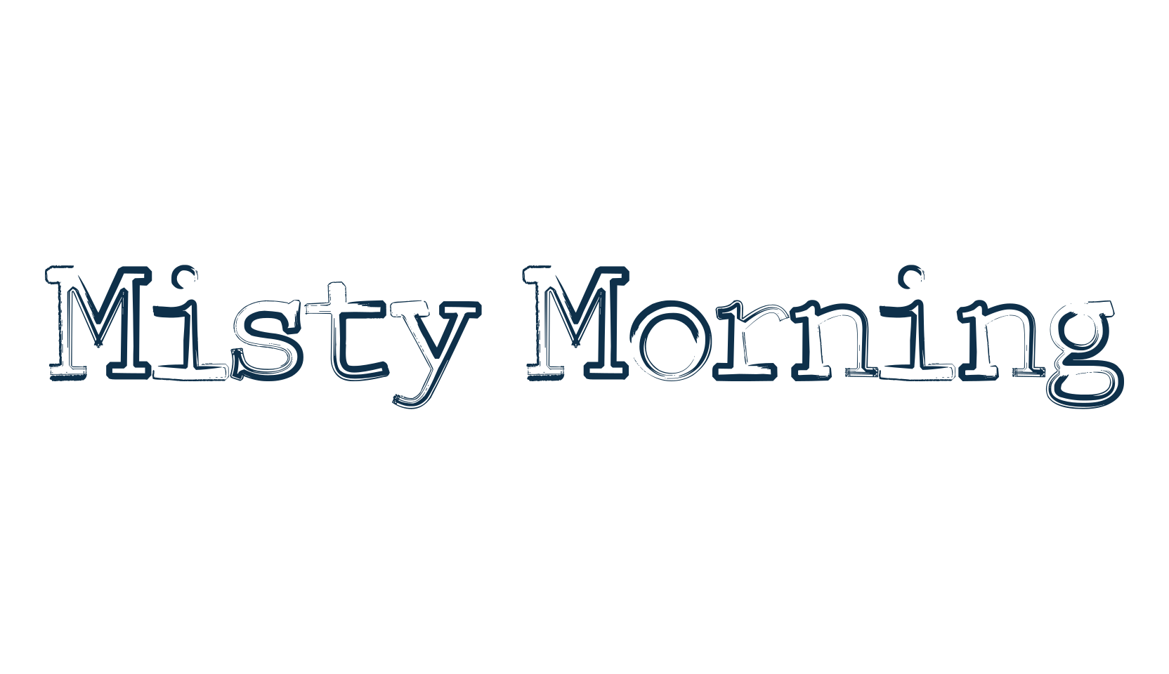 Misty Morning, fancy various decorative font preview