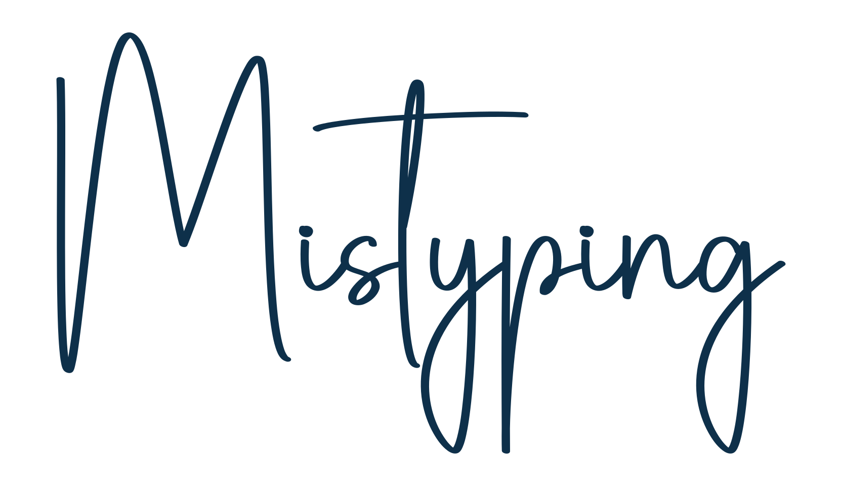 Mistyping, handwriting font preview