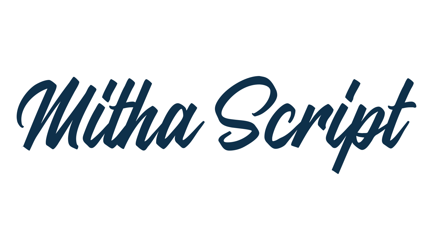 Mitha Script, brush font preview