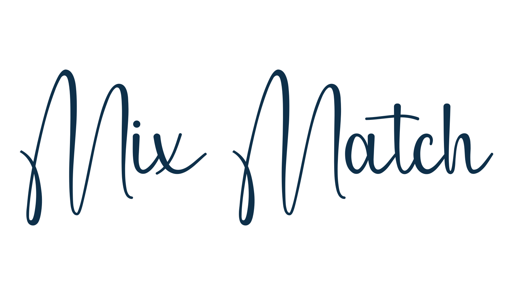 Mix Match, script calligraphy fancy decorative font preview