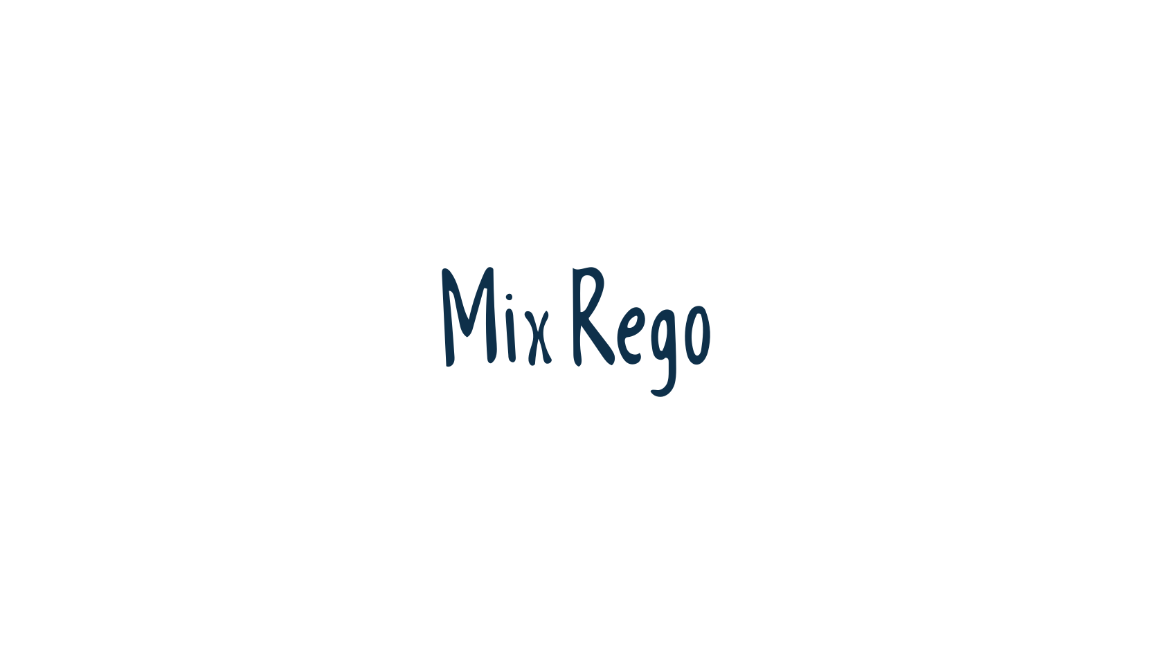 Mix Rego, handwriting font preview