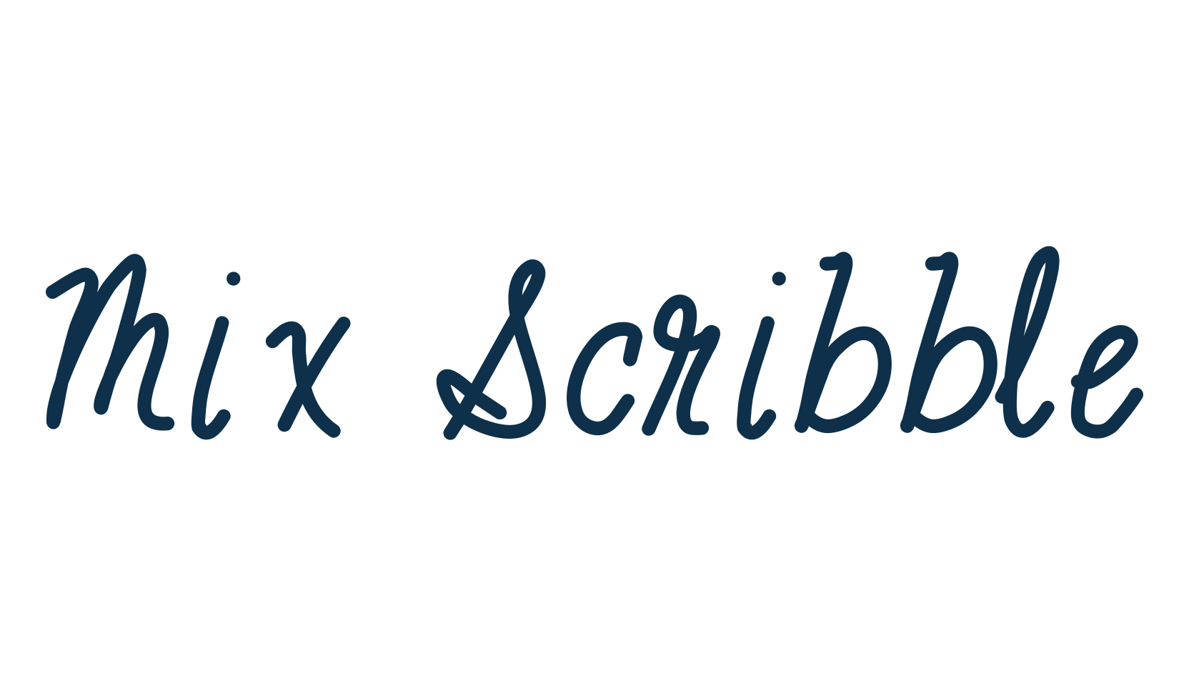 Mix Scribble, handwriting font preview