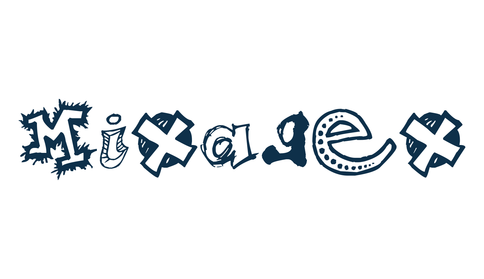 Mixagex, decorative font preview