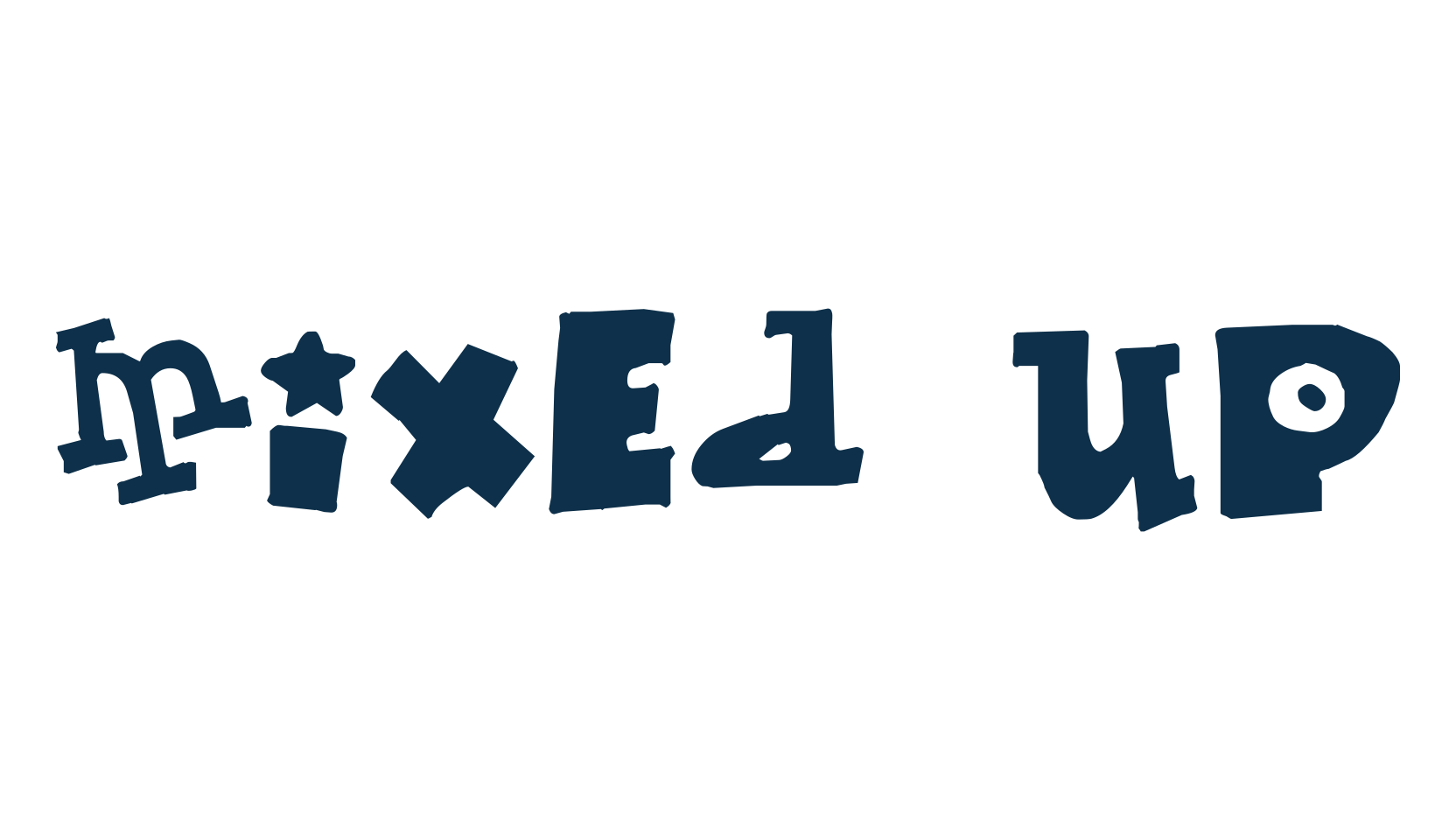 Mixed Up, cartoon font preview