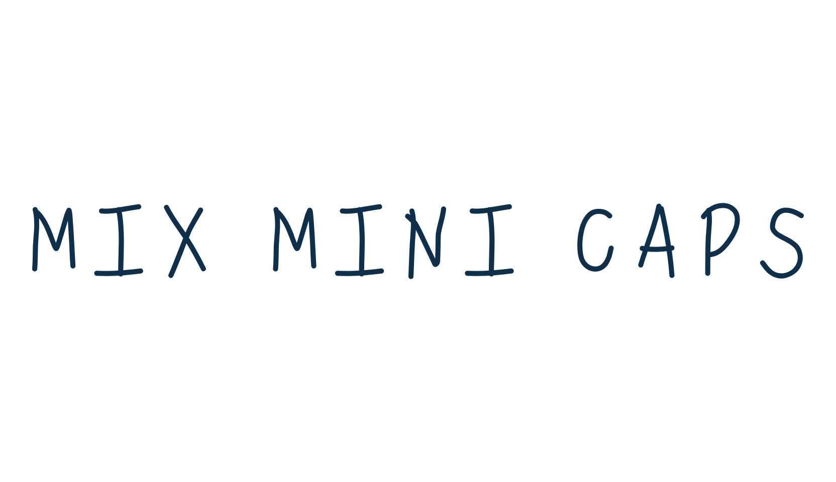 Mix Mini Caps, handwriting font preview