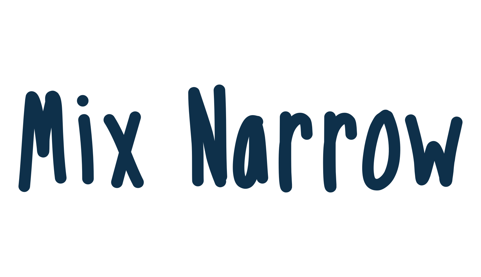 Mix Narrow, handwriting font preview