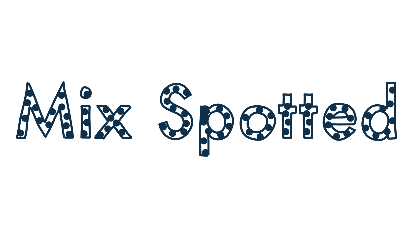 Mix Spotted, fancy decorative font preview