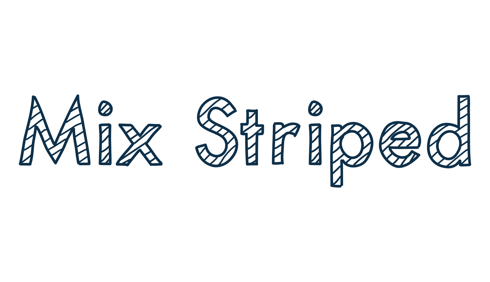 Mix Striped, fancy decorative font preview