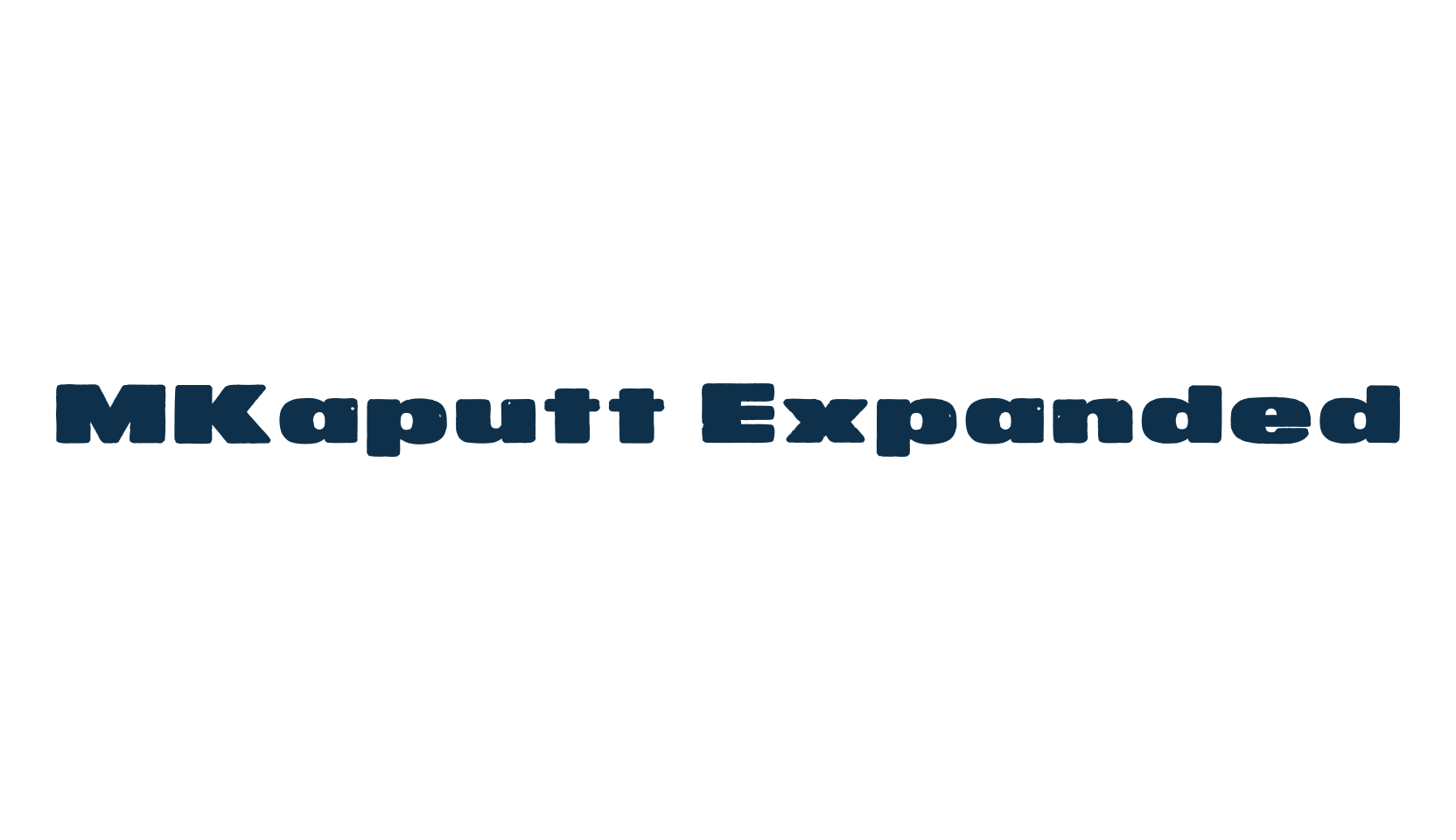 MKaputt Expanded, fancy various decorative font preview
