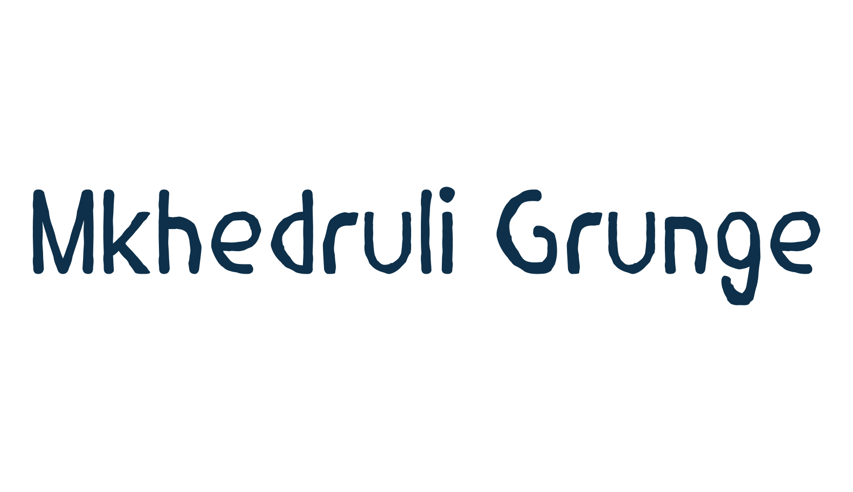 Mkhedruli Grunge, fancy decorative font preview