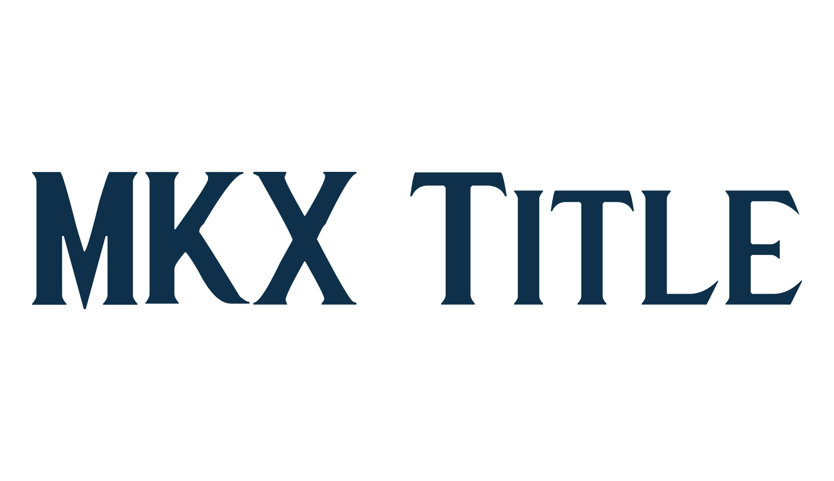 MKX Title, modern font preview