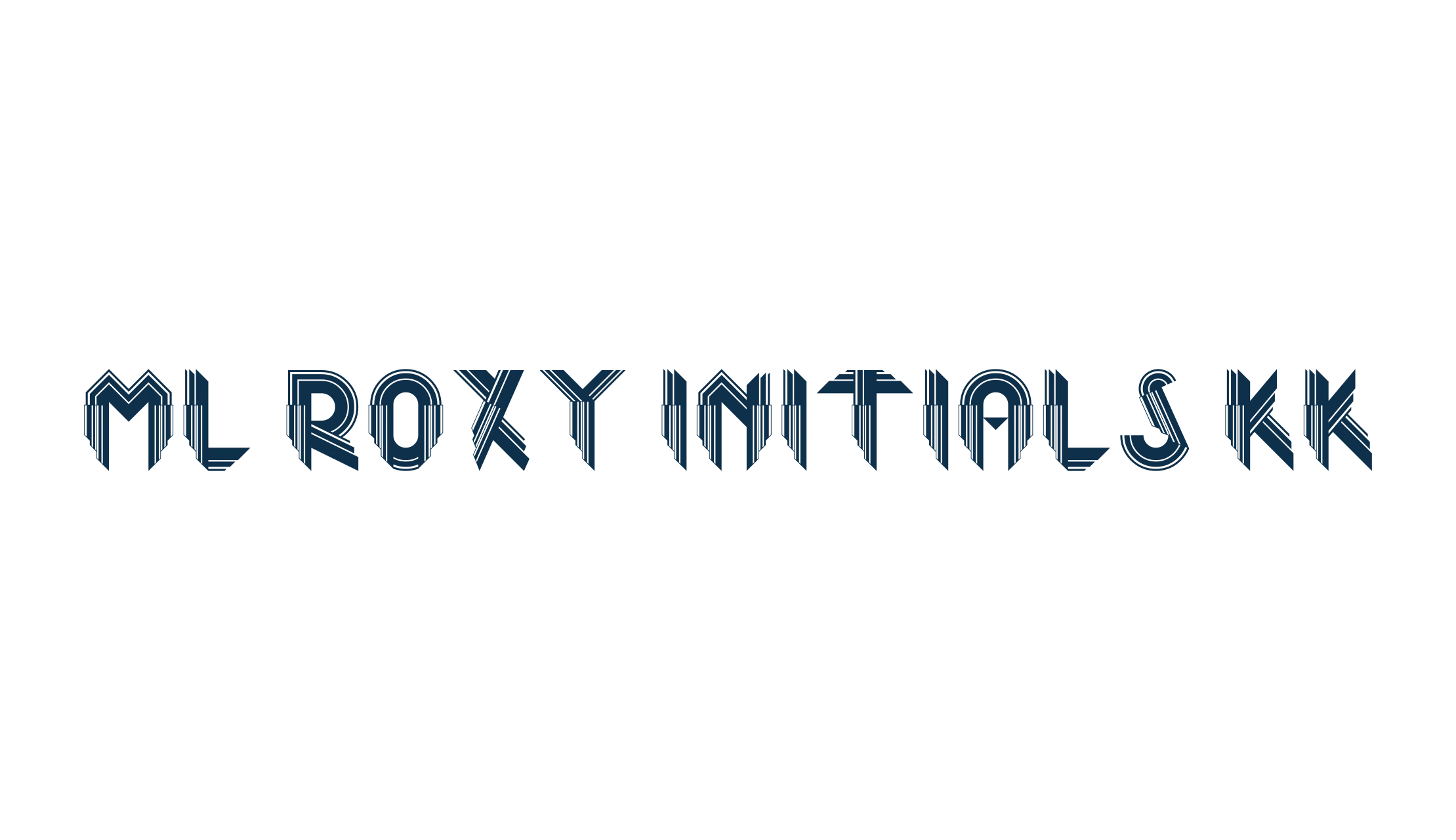 ML Roxy Initials KK, retro font preview