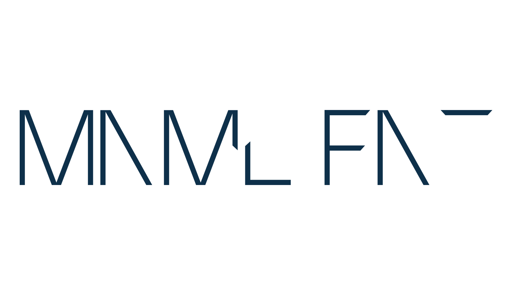 Mnml Fnt, various font preview