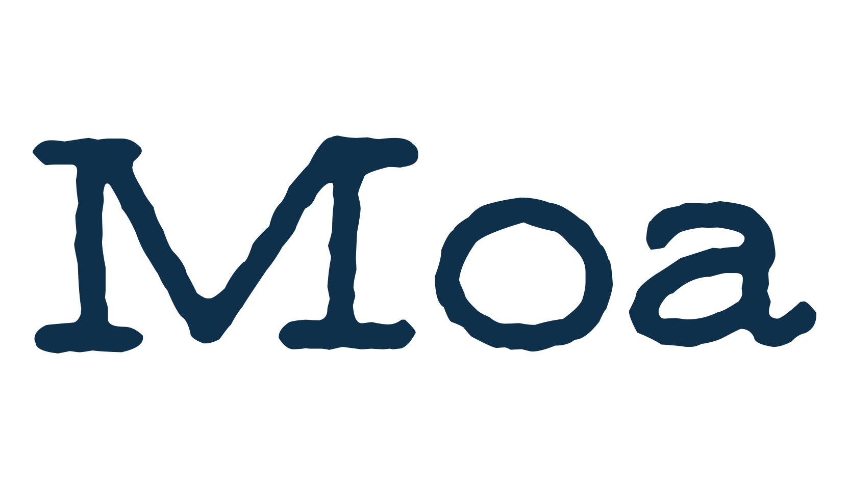 Moa, fancy eroded decorative font preview