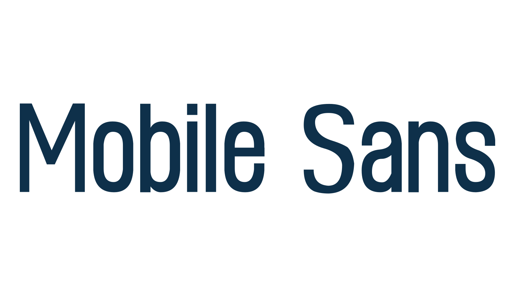 Mobile Sans, basic sans serif font preview