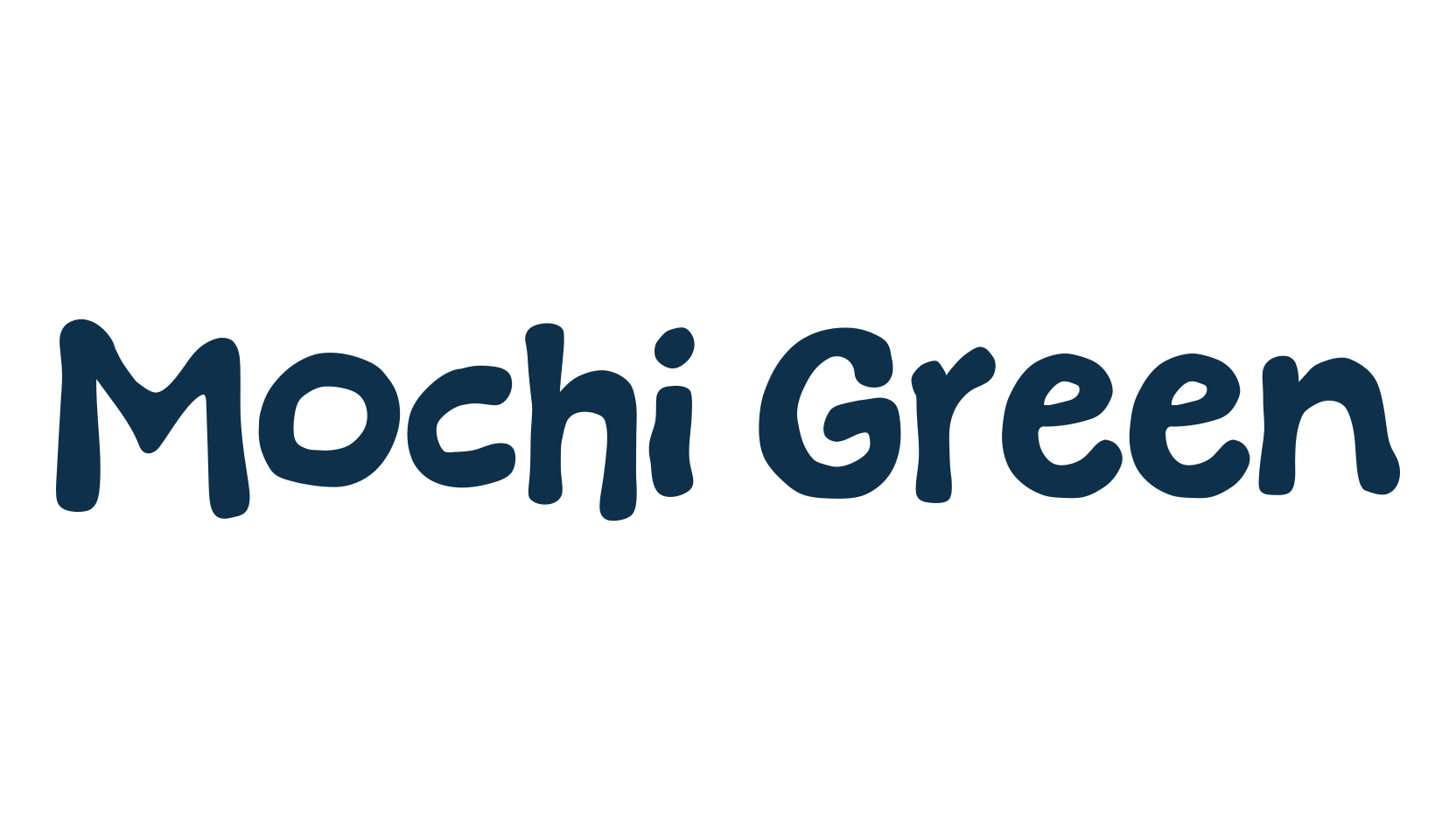 Mochi Green, fancy cartoon decorative font preview