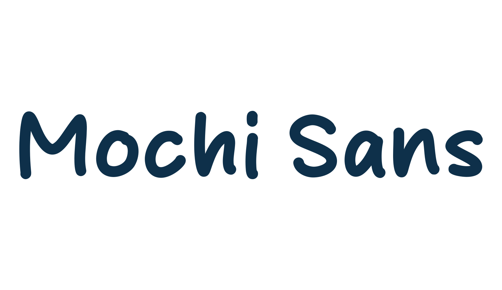 Mochi Sans, handwriting font preview