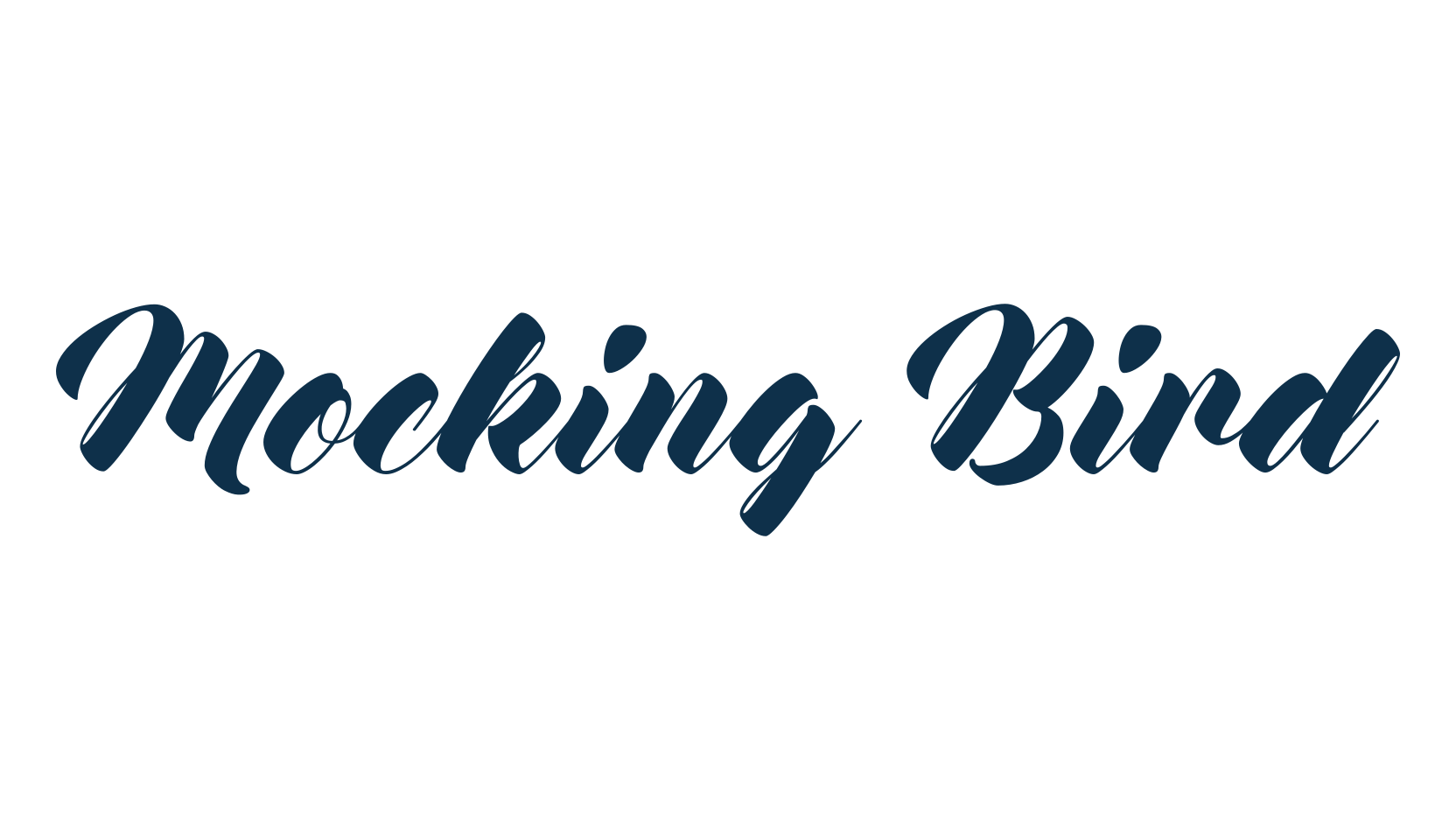 Mocking Bird, script calligraphy fancy decorative font preview