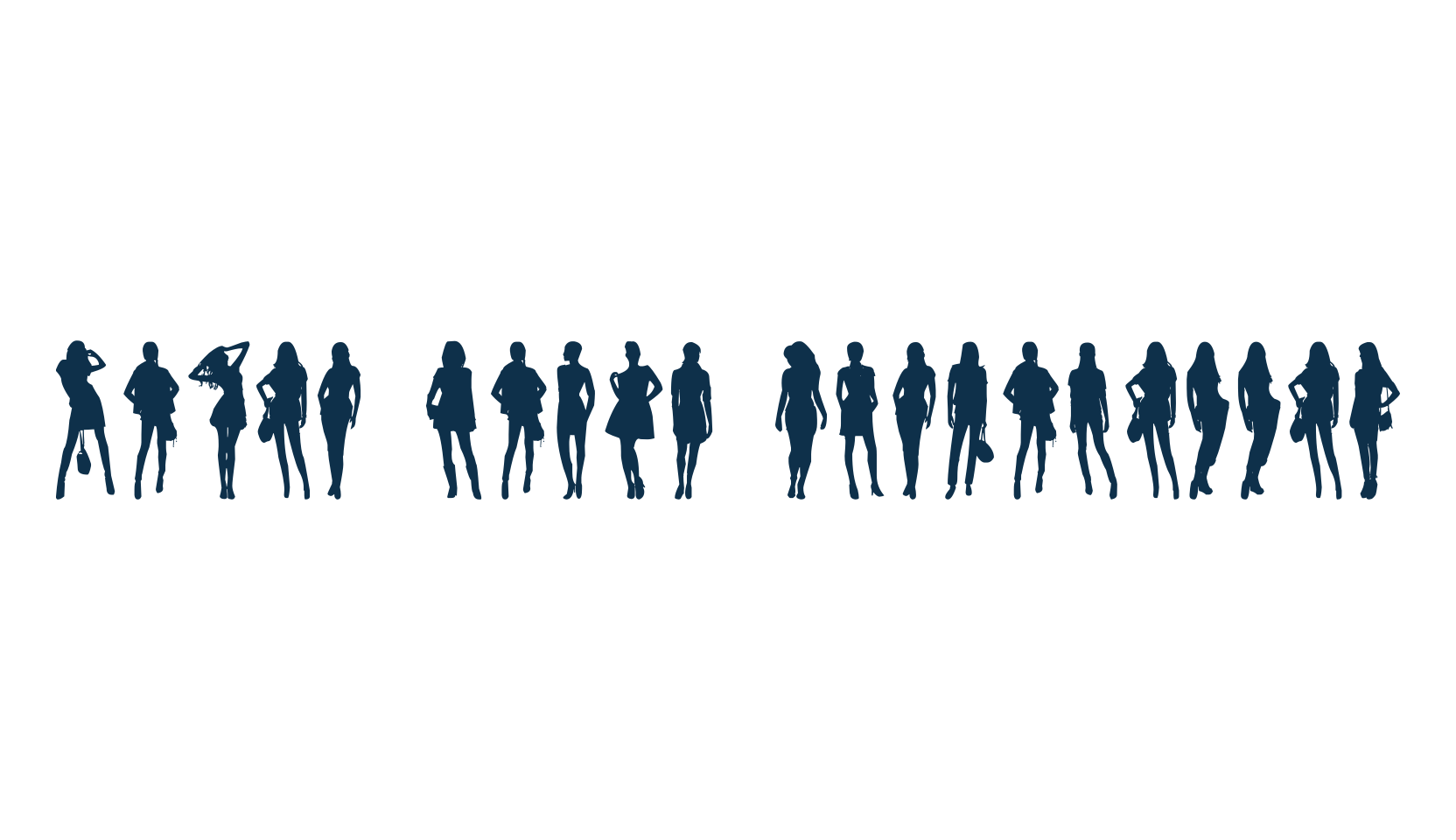 Model Woman Silhouettes, fancy decorative font preview