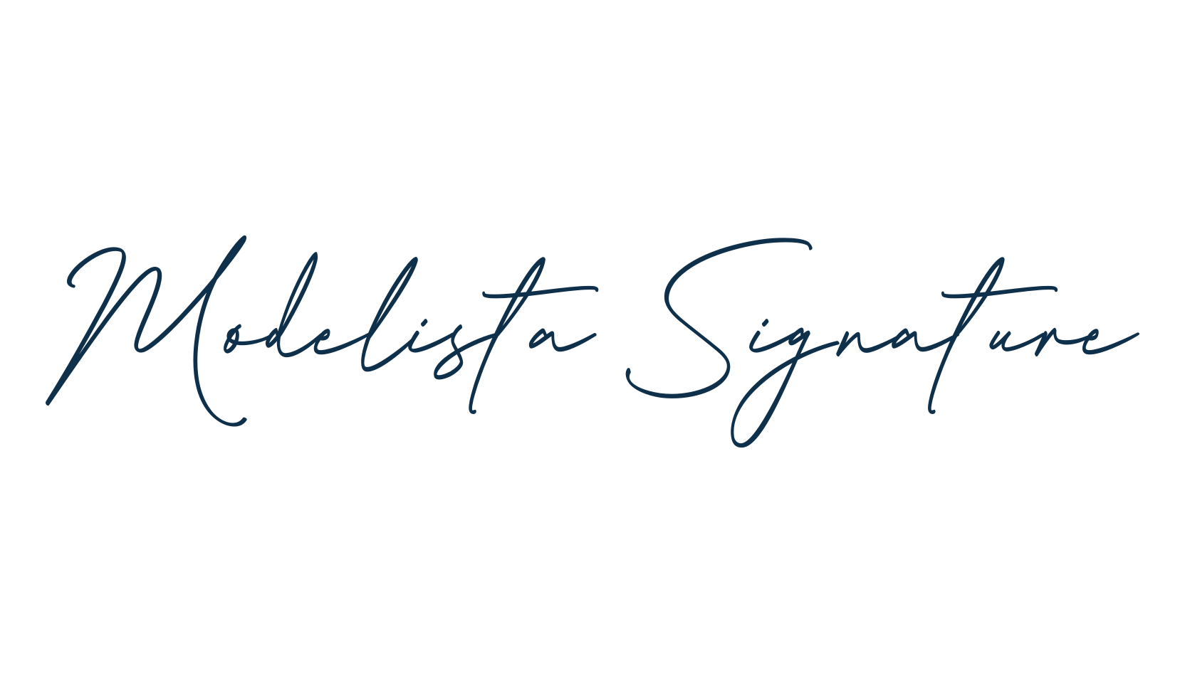 Modelista Signature, script handwritten fancy decorative calligraphy font preview