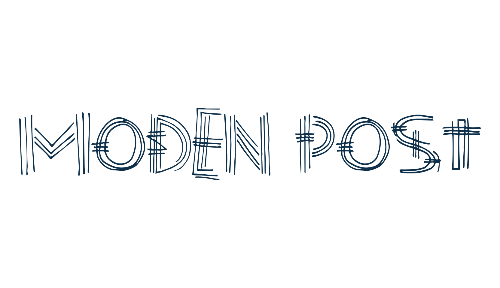 Moden Post, fancy various decorative font preview