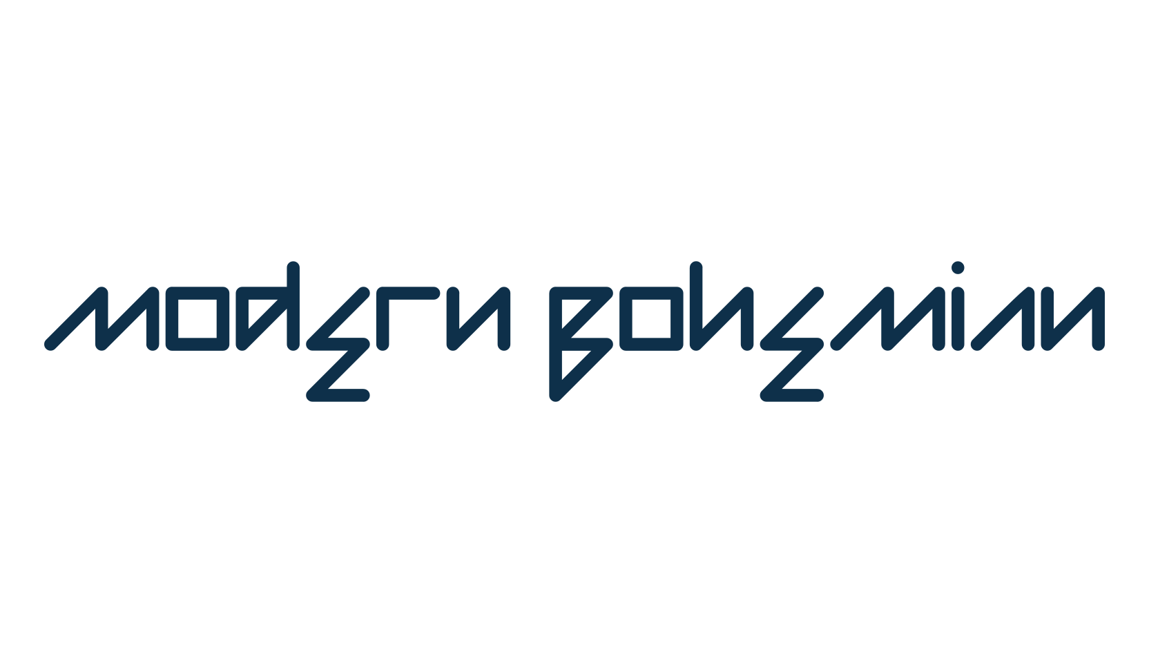 Modern Bohemian, techno sci-fi font preview