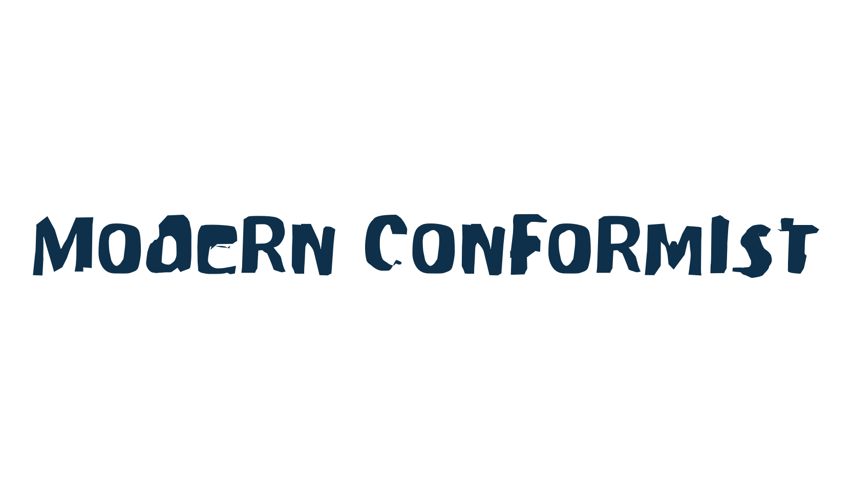 Modern Conformist, fancy destroy decorative font preview