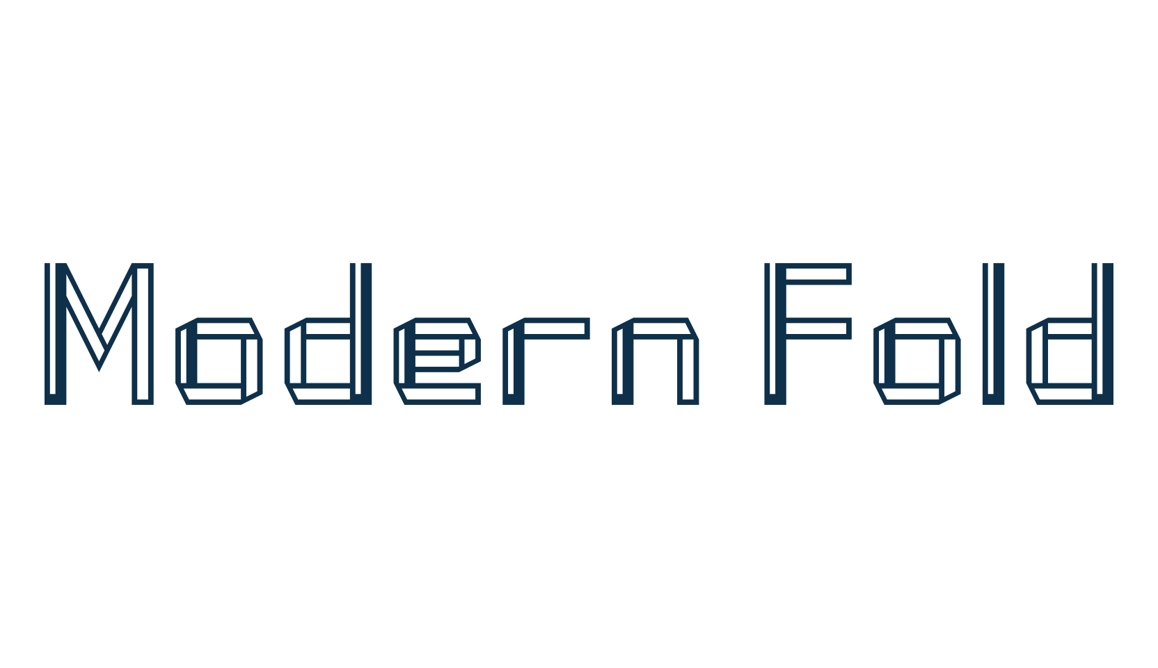 Modern Fold, decorative font preview