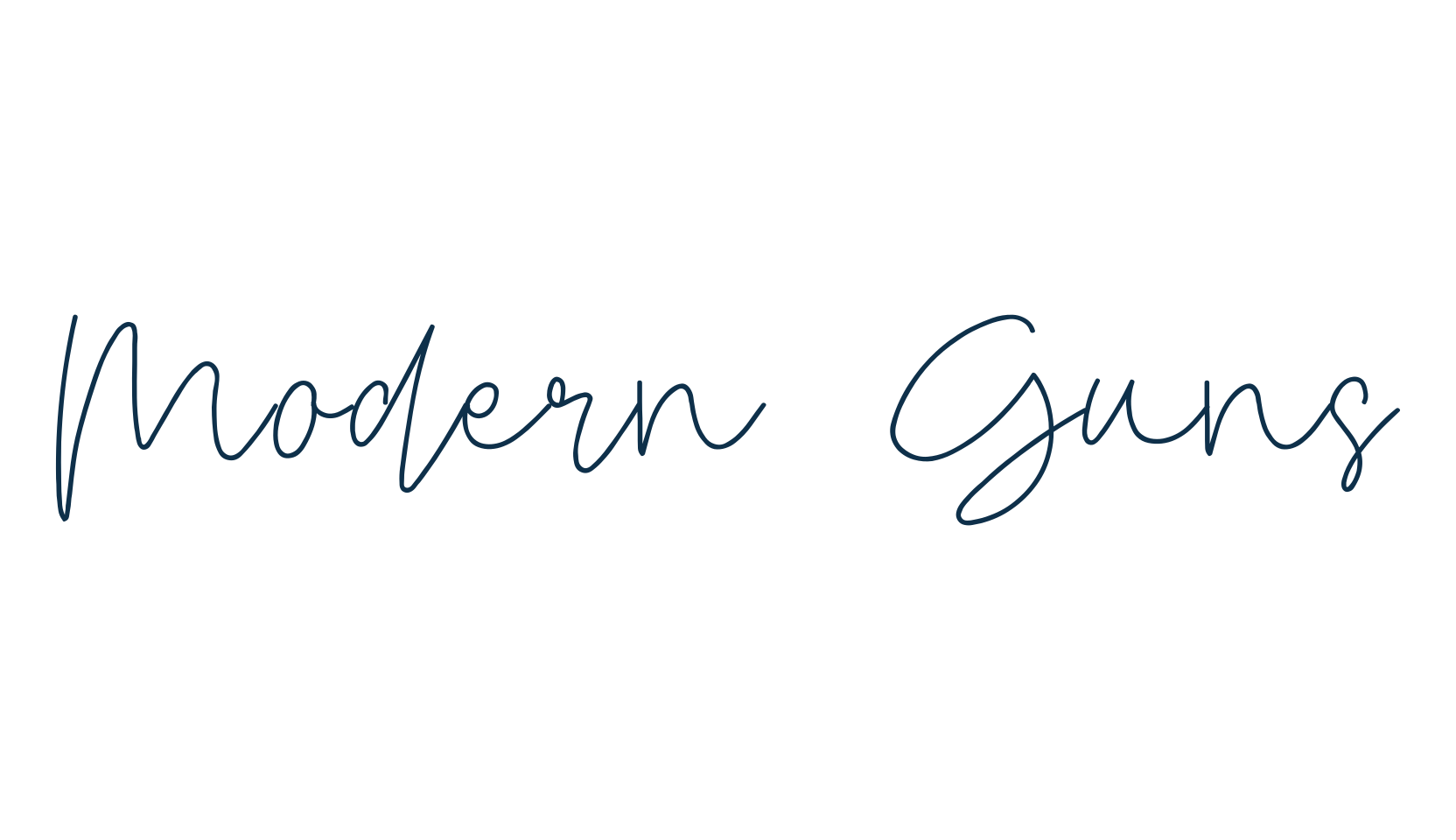 Modern Guns, handwriting font preview