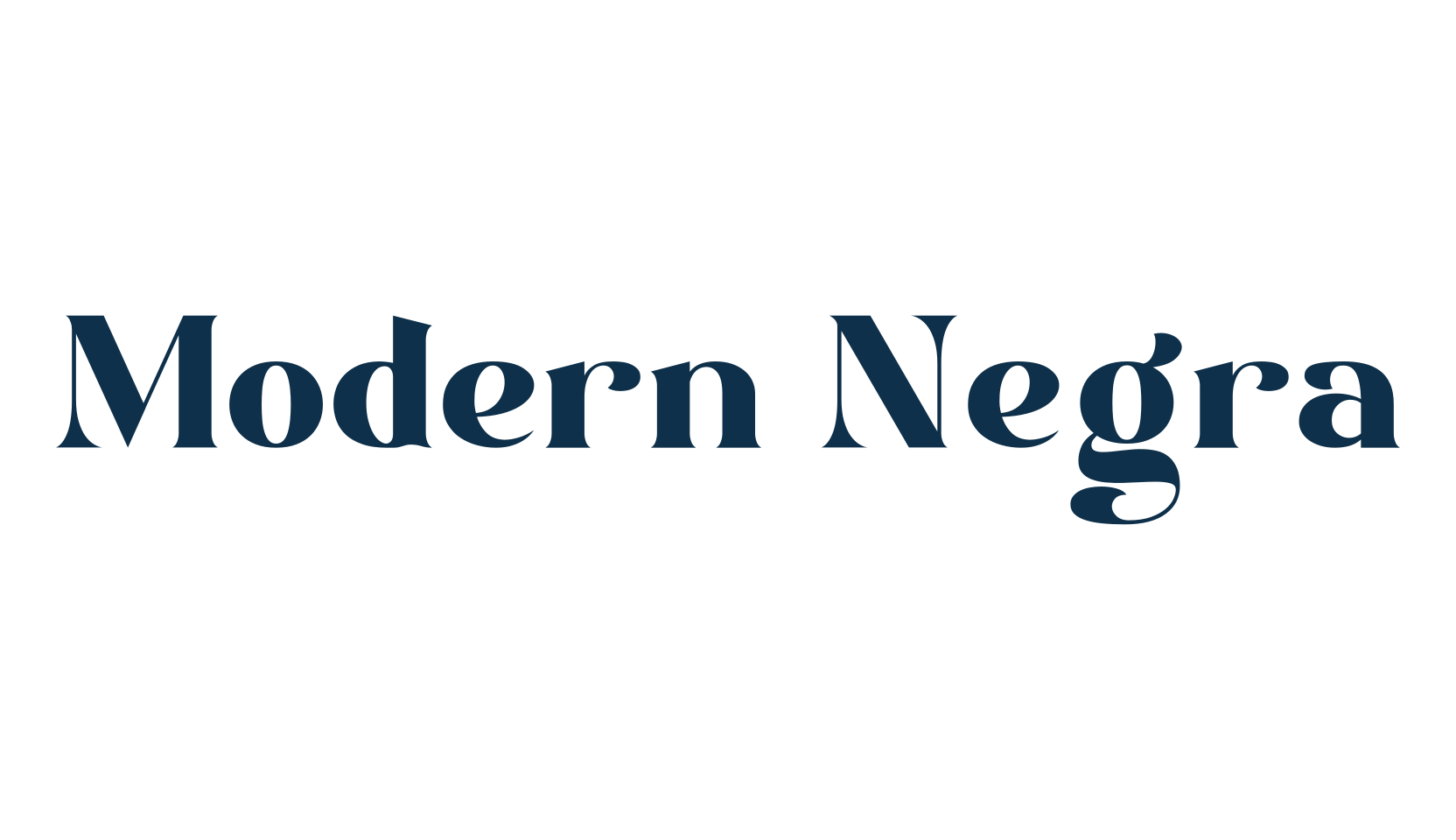 Modern Negra, serif font preview