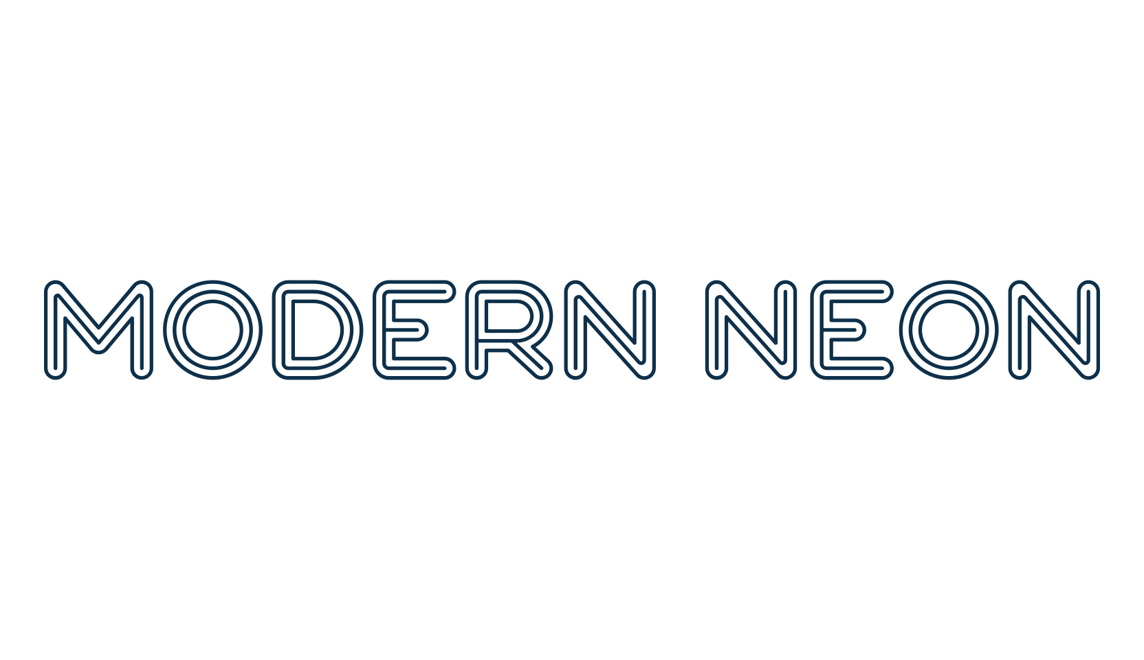 Modern Neon, fancy various techno sci-fi font preview