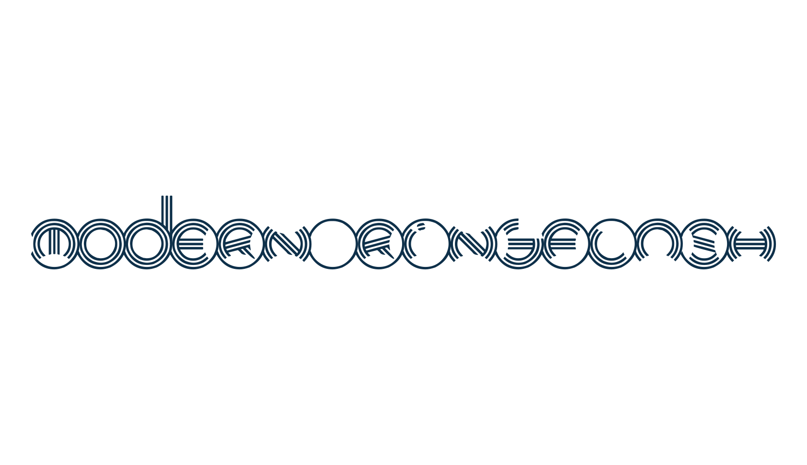 Modern Ringflash, various font preview