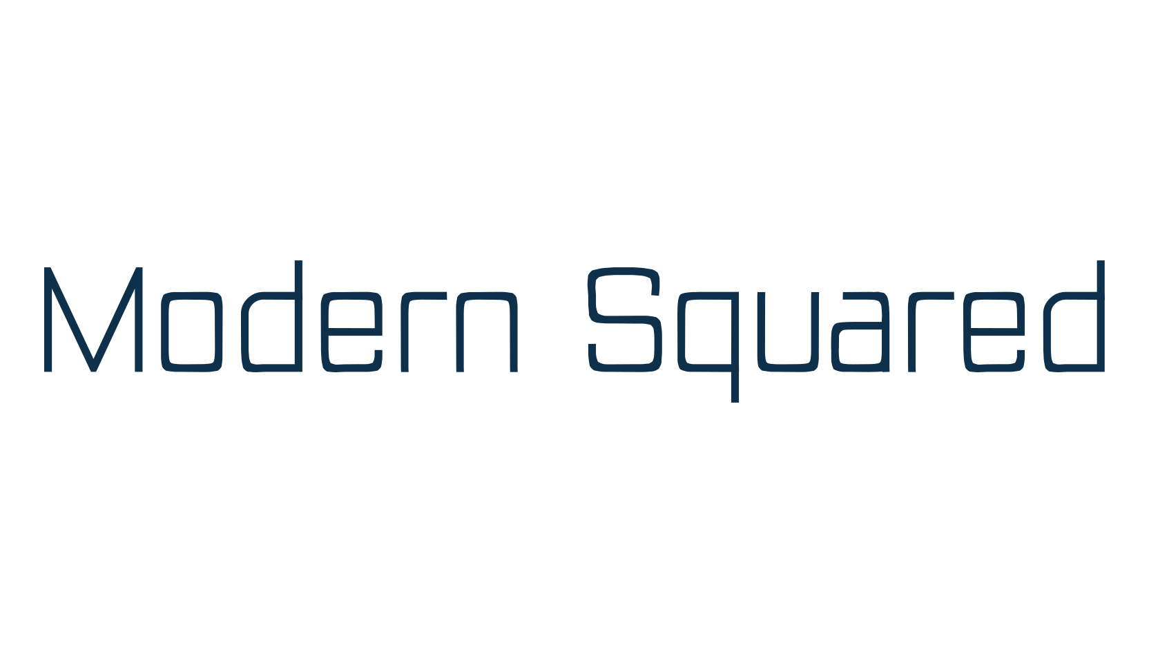 Modern Squared, basic sans serif font preview
