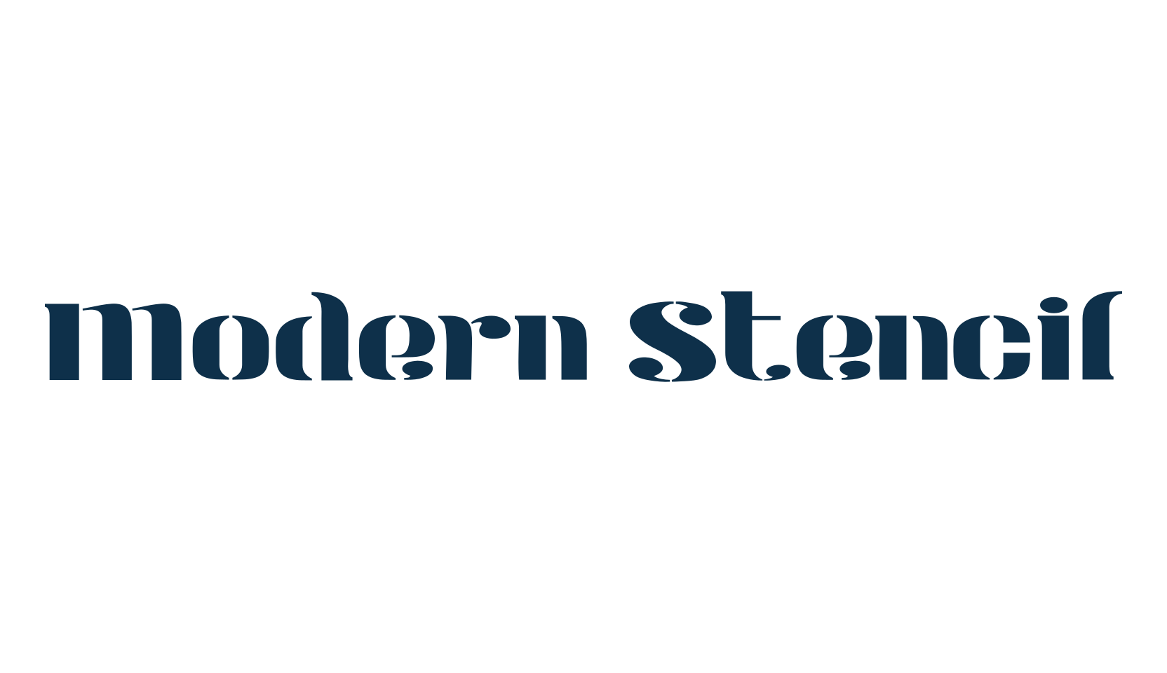 Modern Stencil, stencil, army font preview