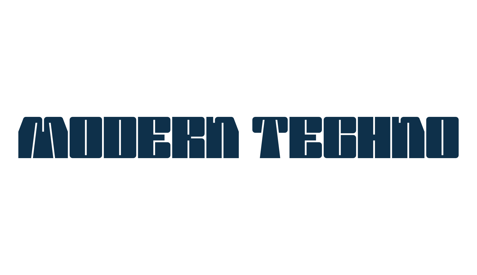 Modern Techno, fancy various decorative font preview