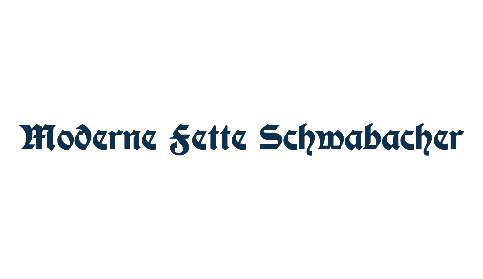 Moderne Fette Schwabacher, gothic modern font preview