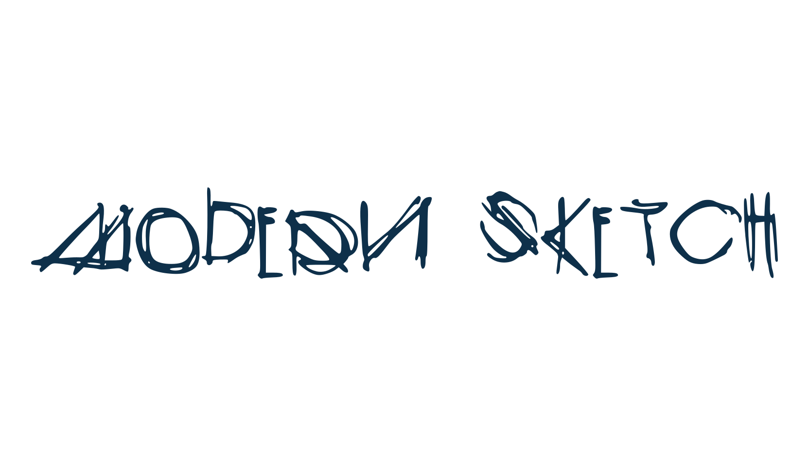 Modern Sketch, script trash fancy decorative calligraphy font preview