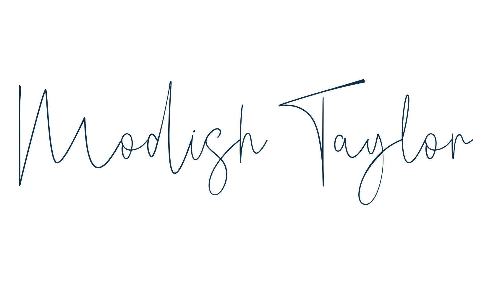 Modish Taylor, handwriting font preview