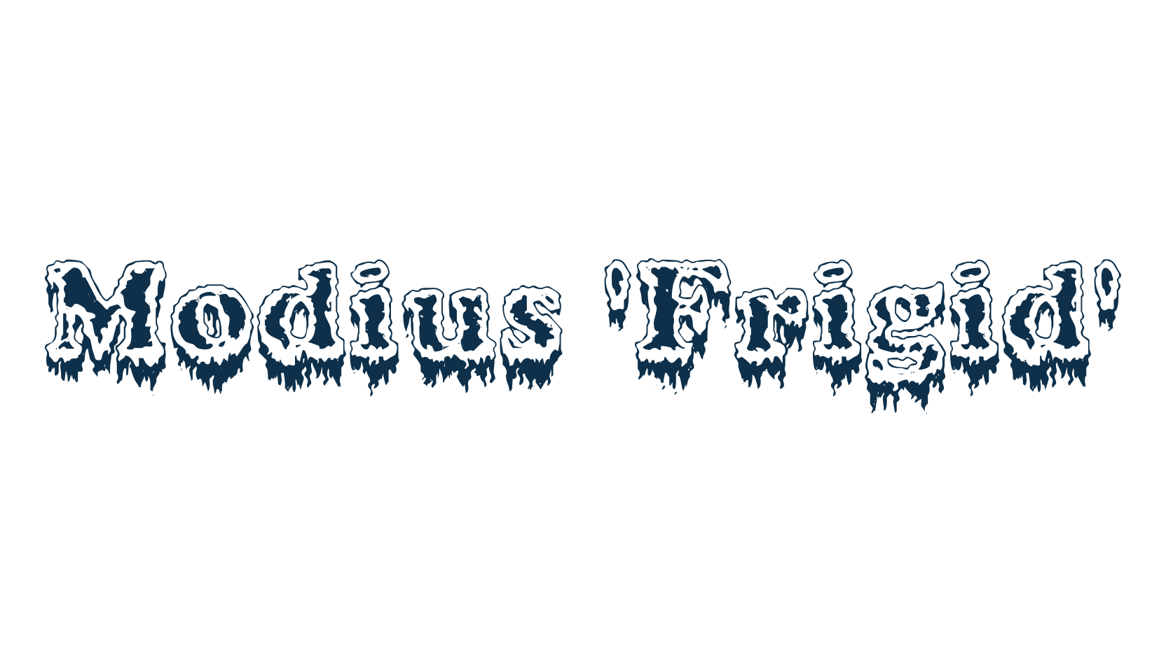 Modius 'Frigid', fancy fire, ice decorative font preview