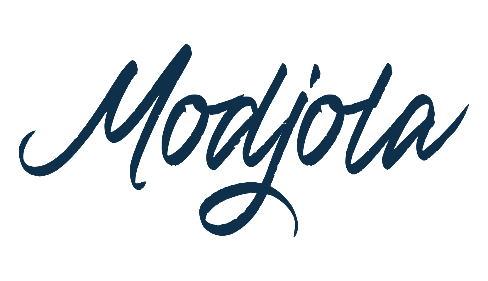 Modjola, script brush fancy decorative calligraphy font preview