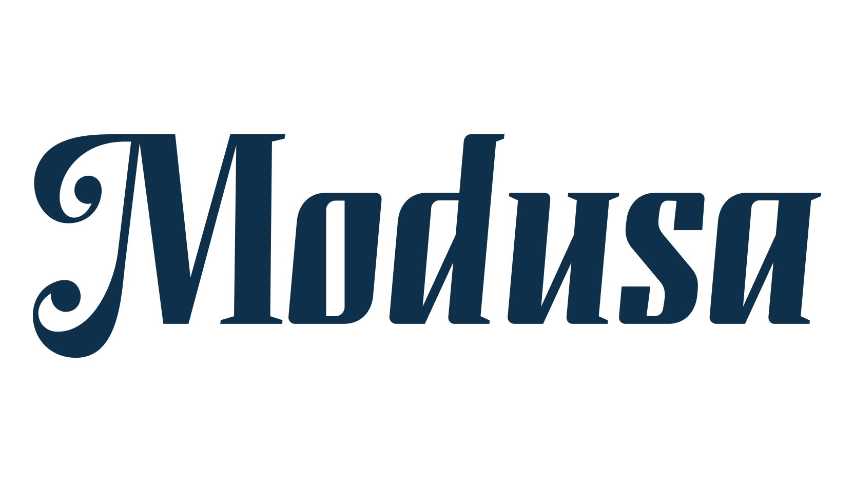 Modusa, fancy retro decorative font preview