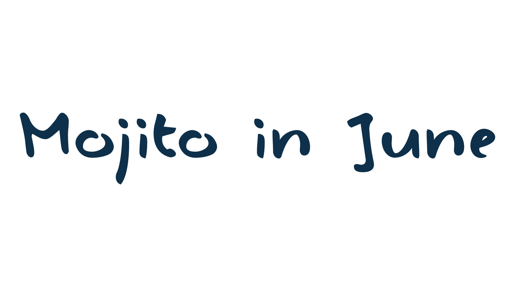 Mojito in June, script handwritten fancy decorative calligraphy font preview