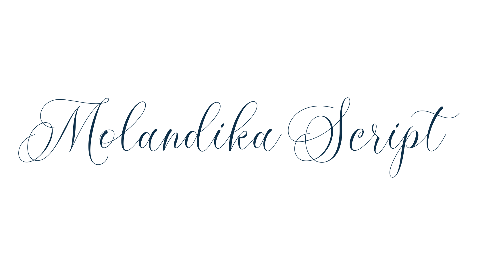 Molandika Script, script calligraphy fancy decorative font preview