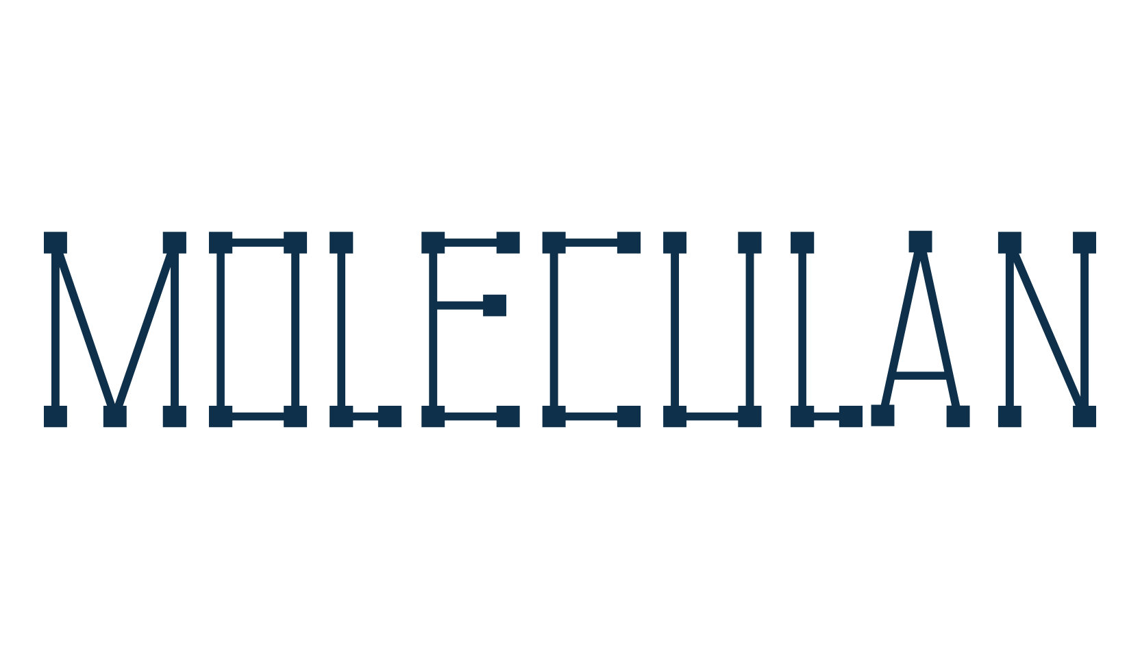 Moleculan, fancy various decorative font preview