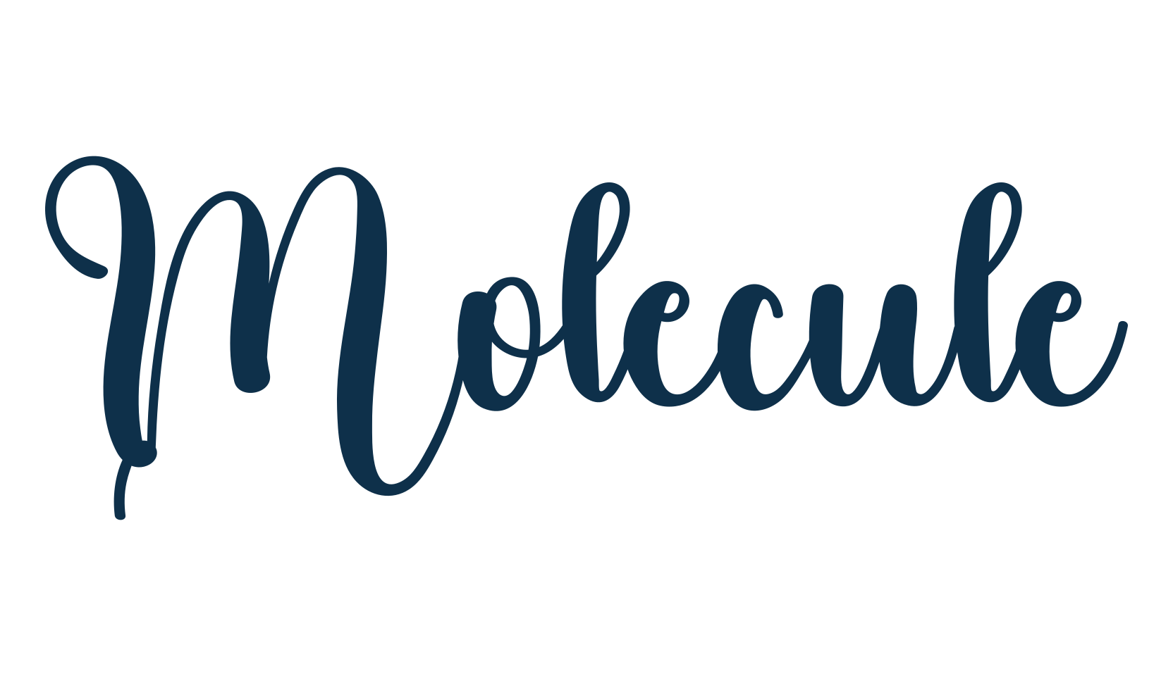 Molecule, script calligraphy fancy decorative font preview
