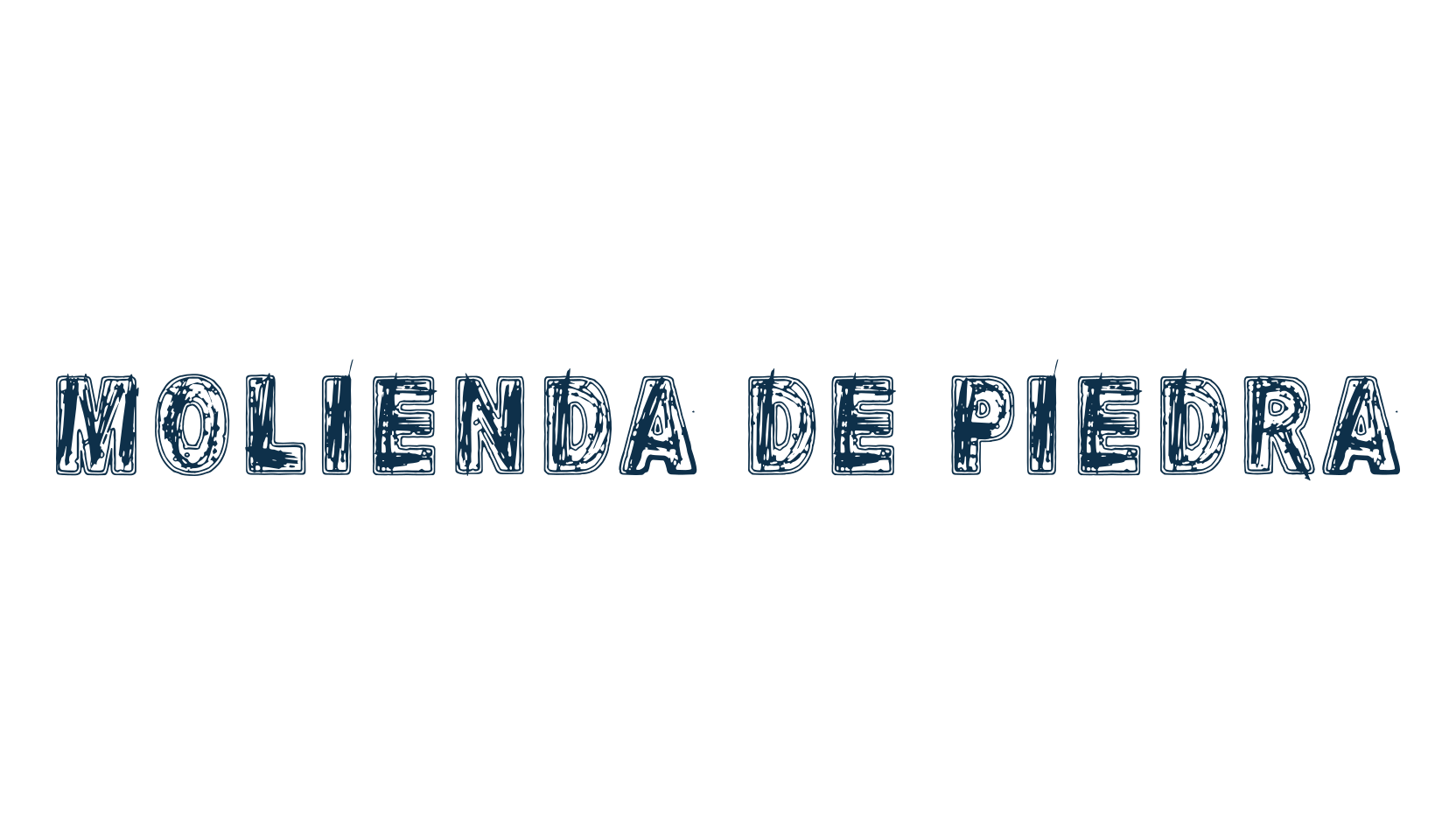 Molienda de piedra, fancy destroy decorative font preview
