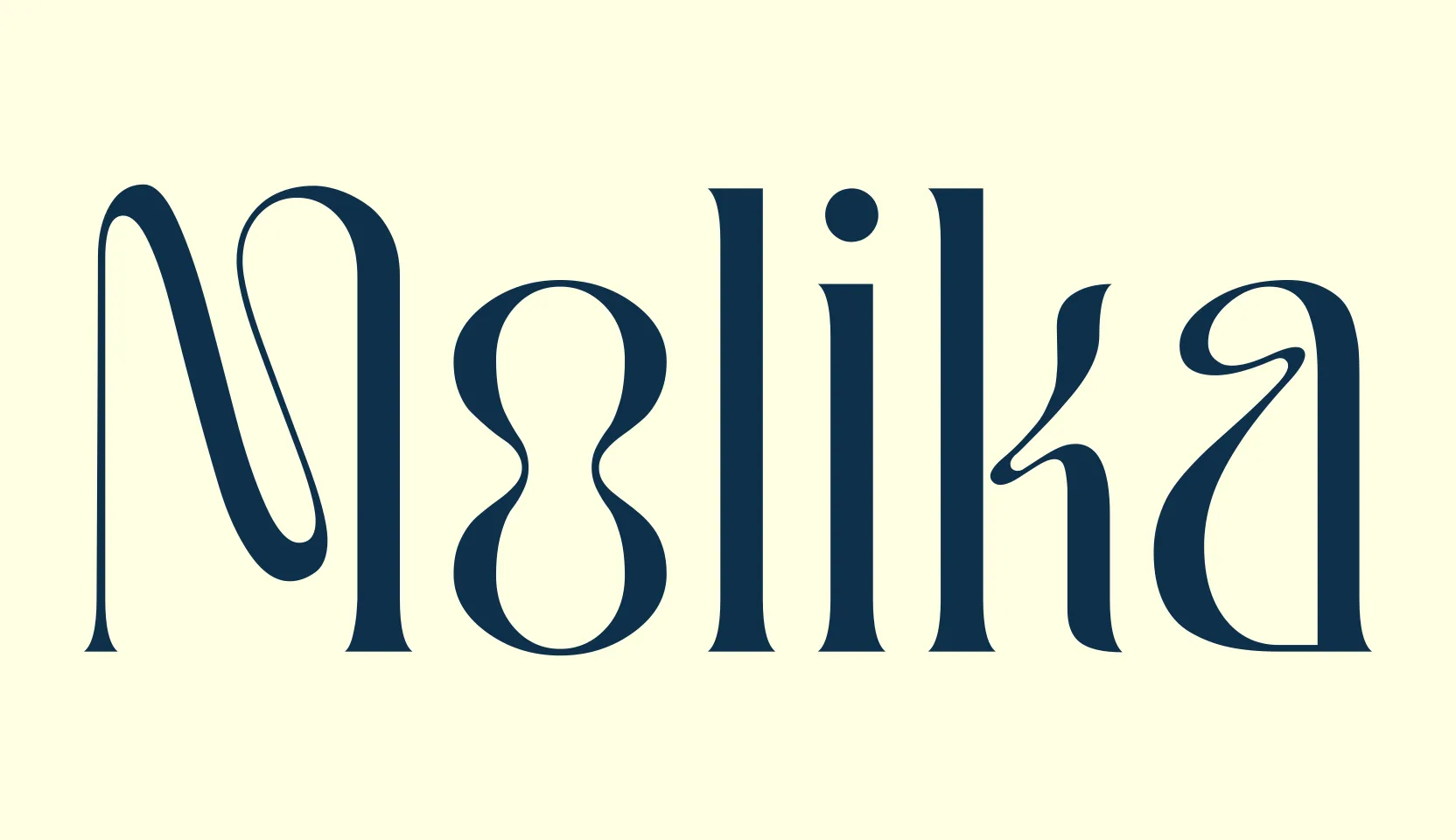 Molika, various font preview