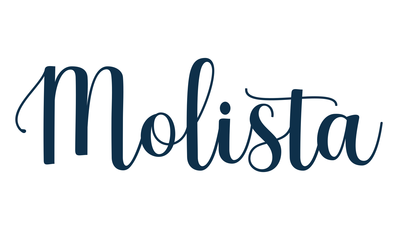 Molista, script calligraphy fancy decorative font preview