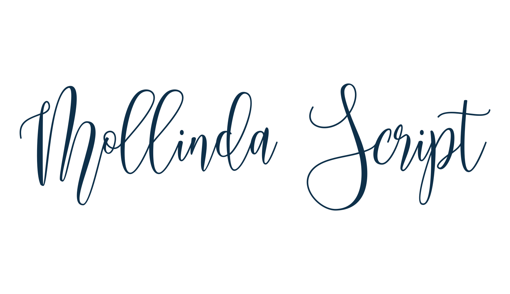 Mollinda Script, calligraphy font preview