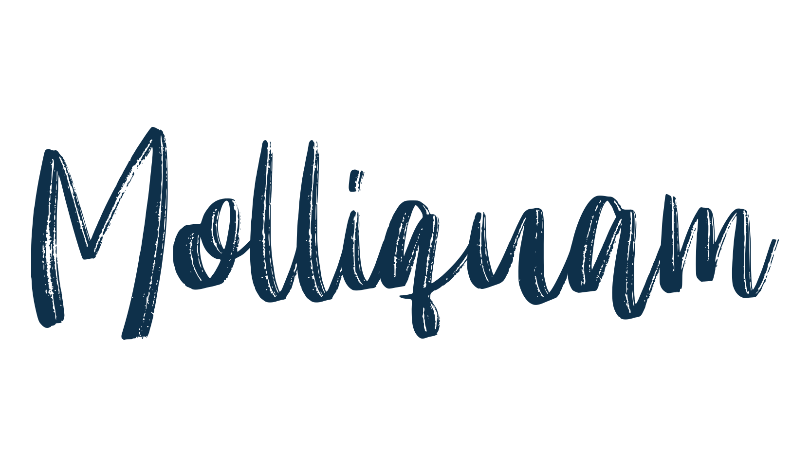 Molliquam, brush font preview